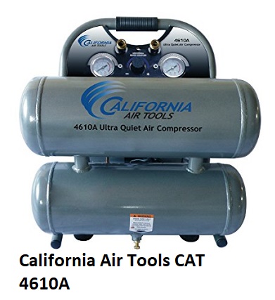 California Air Tools CAT 4610A radical Quiet and Oil Free one.0 HP 4.6 Gallon Al Twin Tank compressor